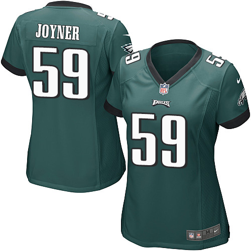 Women's Game Seth Joyner Nike Jersey Midnight Green Home - #59 NFL Philadelphia Eagles